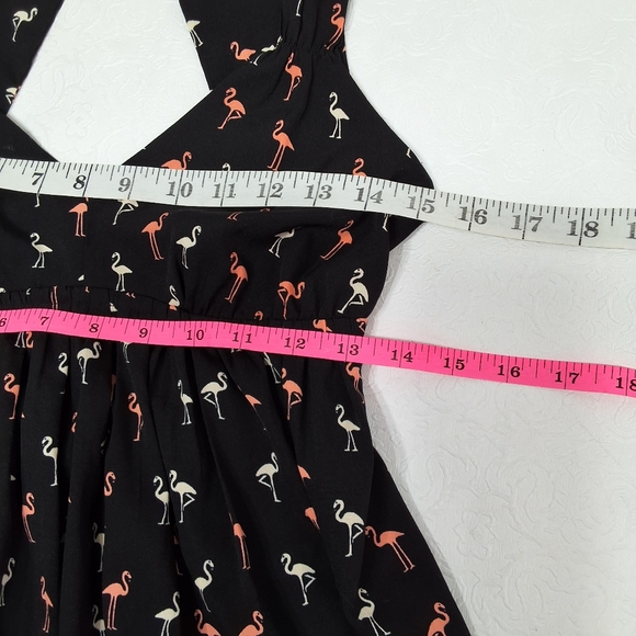 Roxy Sleeveless Flamingo Print Mini Dress Size M - Picture 6 of 9